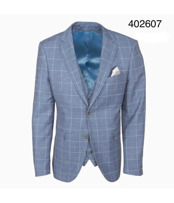 BLAZER  ΚΑΡΩ ΣΕ ΡΑΦ ΧΡΩΜΑ SLIM FIT